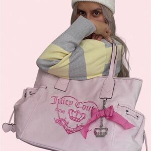 Juicy Couture Light Pink Tote with Heart Charm